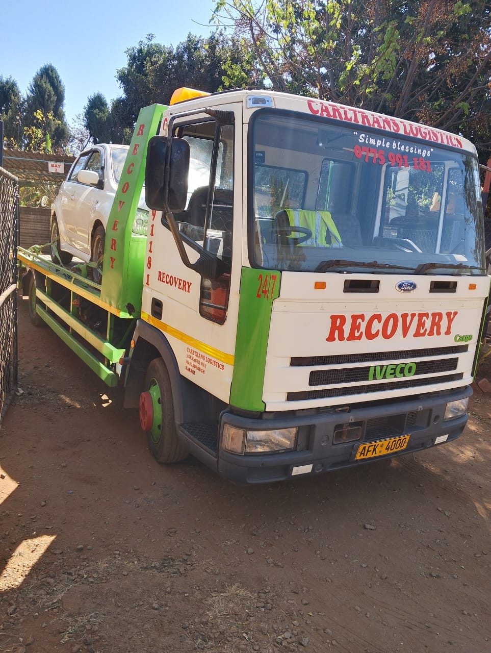 CarlTrans recovery truck, front view