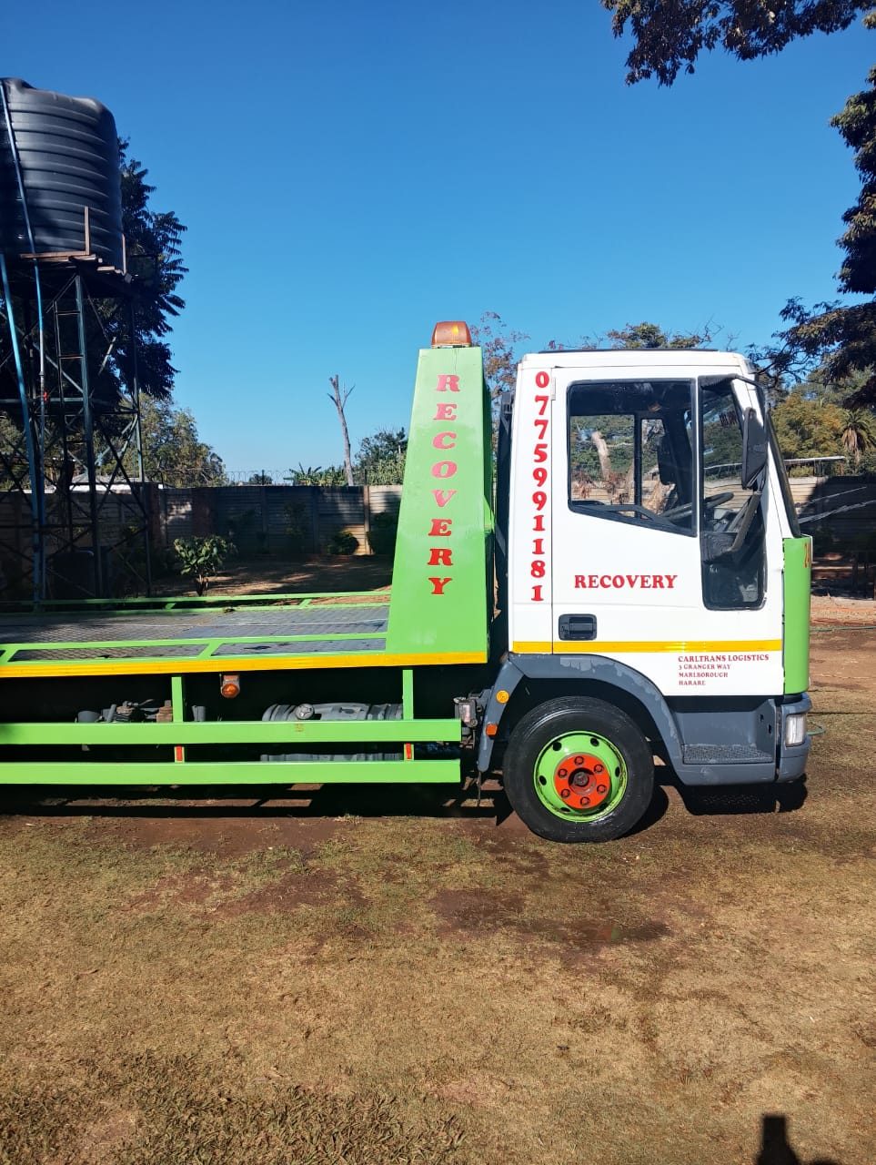 CarlTrans recovery truck, side profile